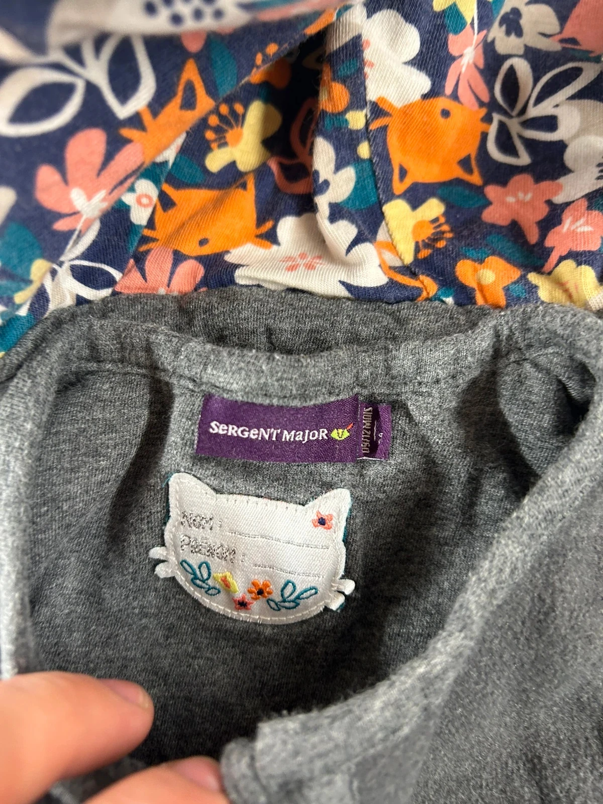 Grijze bolero-sarong met vintage motief voor kinderen van Sergent Major – photo 8